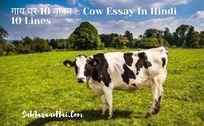Cow Essay In Hindi 10 Lines