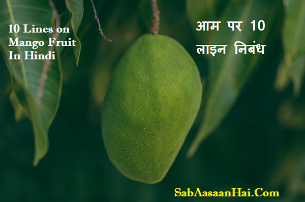 10 Lines on Mango Fruit In Hindi